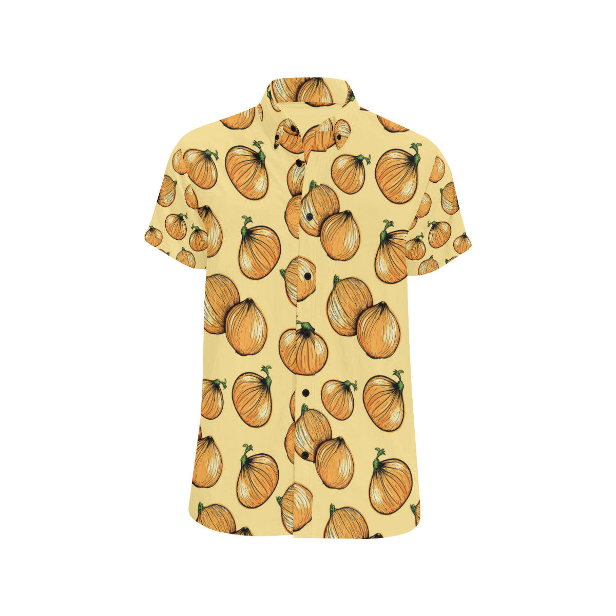 Onion Pattern Print Design A04 Men's Short Sleeve Button Up Shirt