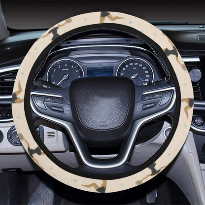 Cheerleader Pattern Print Design 03 Steering Wheel Cover with Elastic Edge