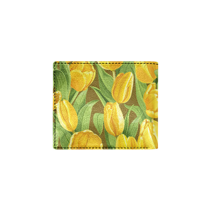 Tulip Yellow Pattern Print Design TP010 Men's ID Card Wallet