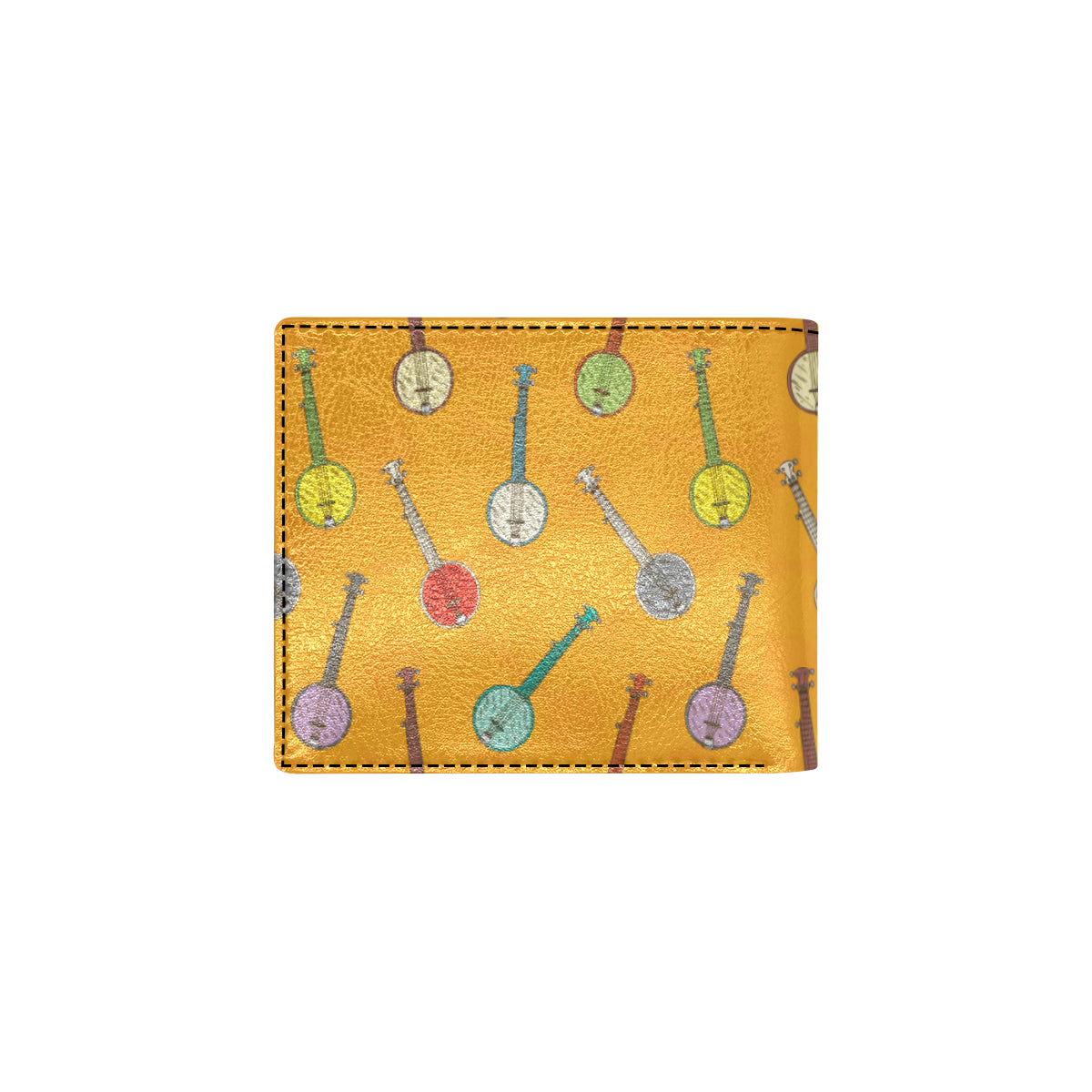 Banjo Pattern Print Design 02 Men's ID Card Wallet