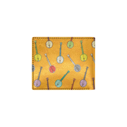 Banjo Pattern Print Design 02 Men's ID Card Wallet