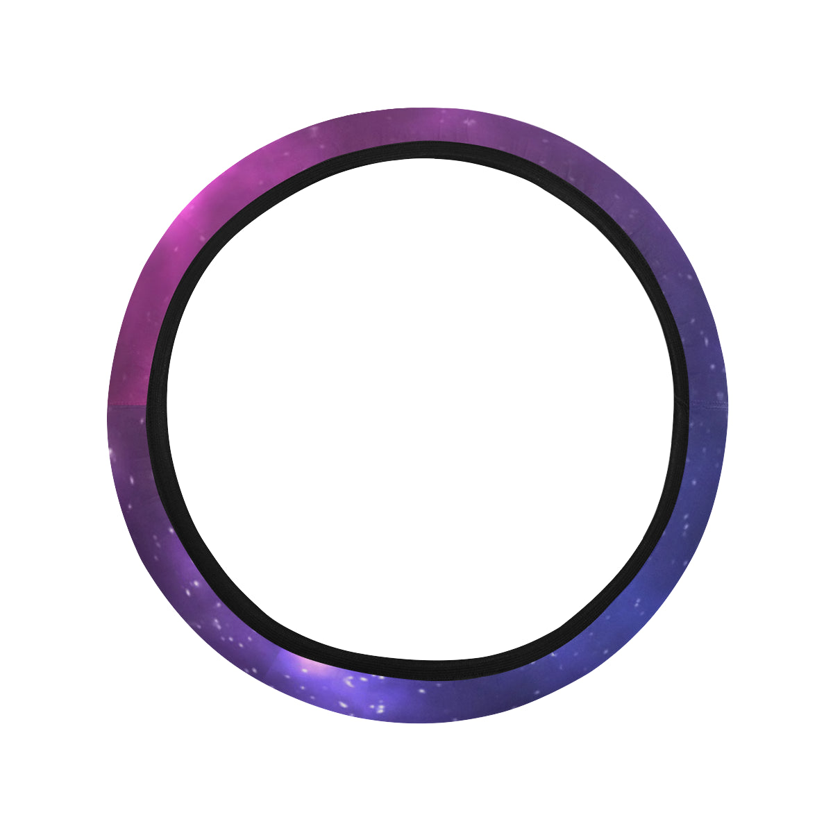 Celestial Purple Blue Galaxy Steering Wheel Cover with Elastic Edge
