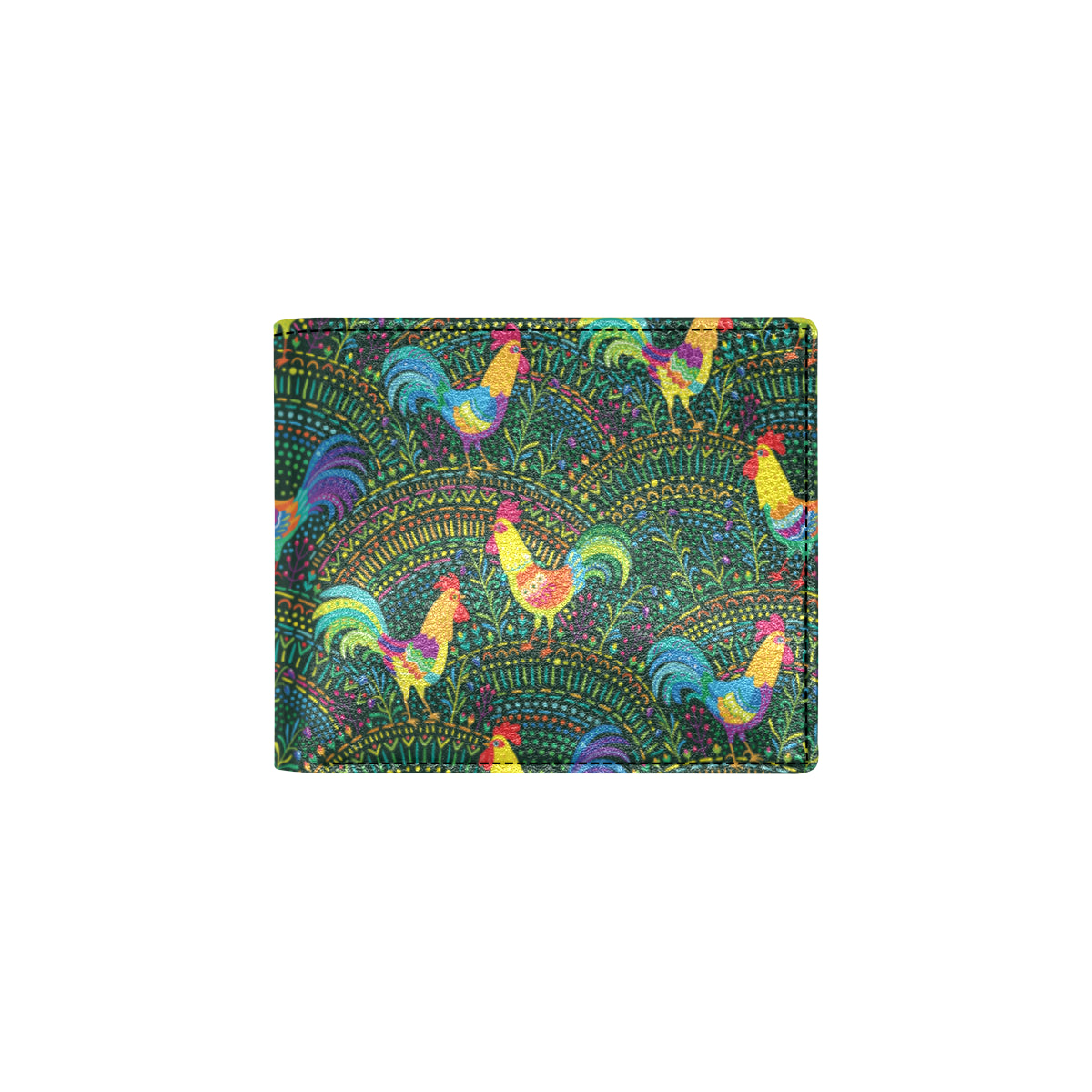 Rooster Pattern Print Design A01 Men's ID Card Wallet