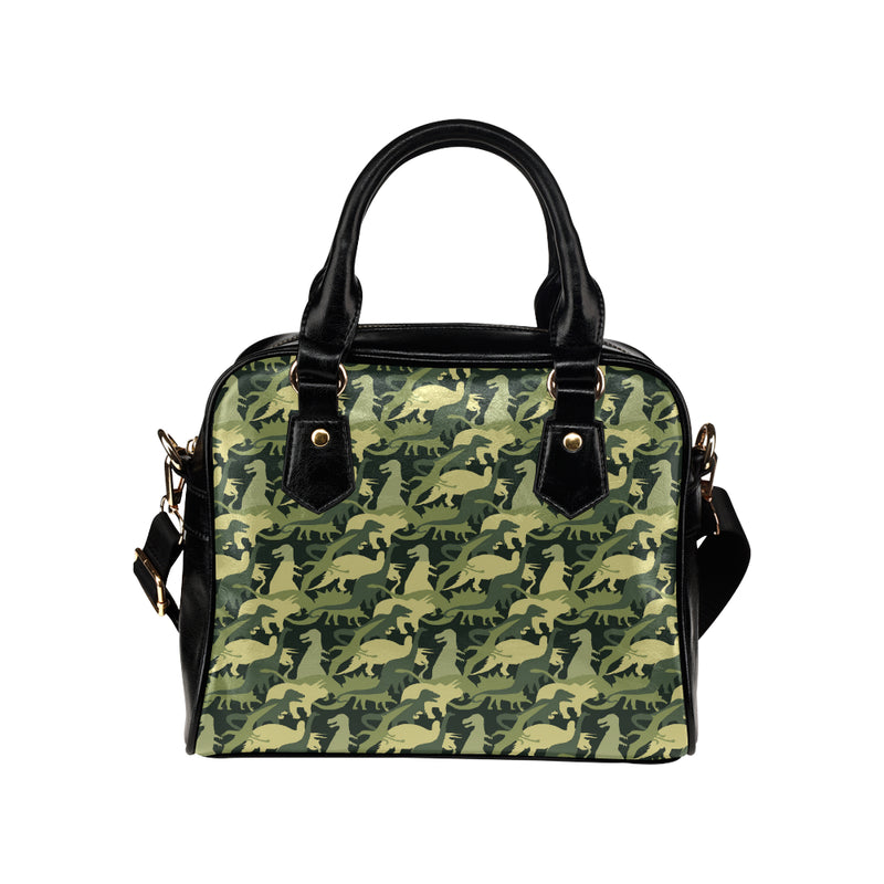 Camouflage Dinosaur Pattern Print Design 03 Shoulder Handbag