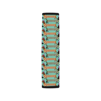 Dachshund Pattern Print Design 05 Car Seat Belt Cover