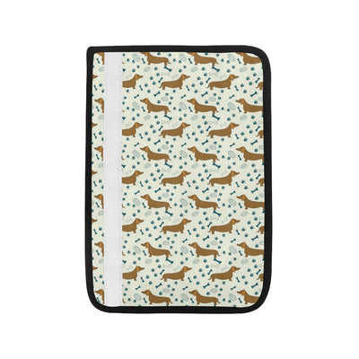 Dachshund Pattern Print Design 01 Car Seat Belt Cover