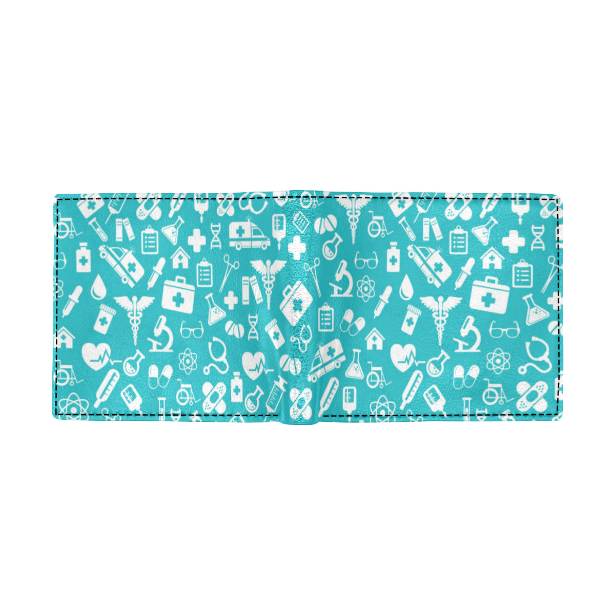 Medical Pattern Print Design 04 Men's ID Card Wallet