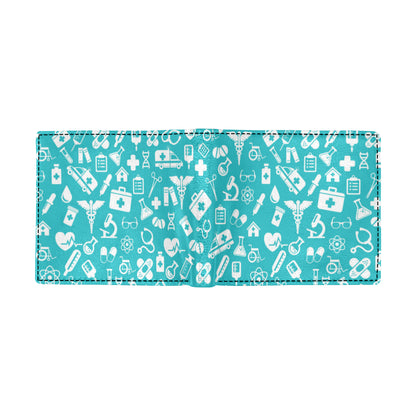 Medical Pattern Print Design 04 Men's ID Card Wallet