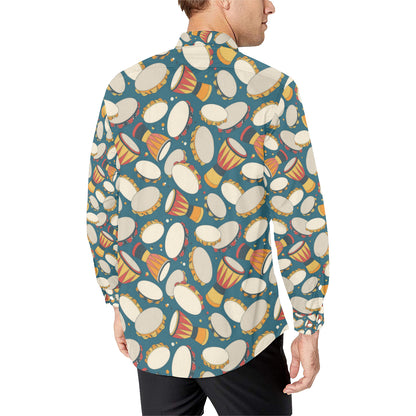 Tambourine Pattern Print Design 01 Men's Long Sleeve Shirt