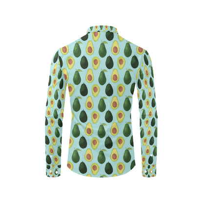 Avocado Pattern Print Design 04 Men's Long Sleeve Shirt