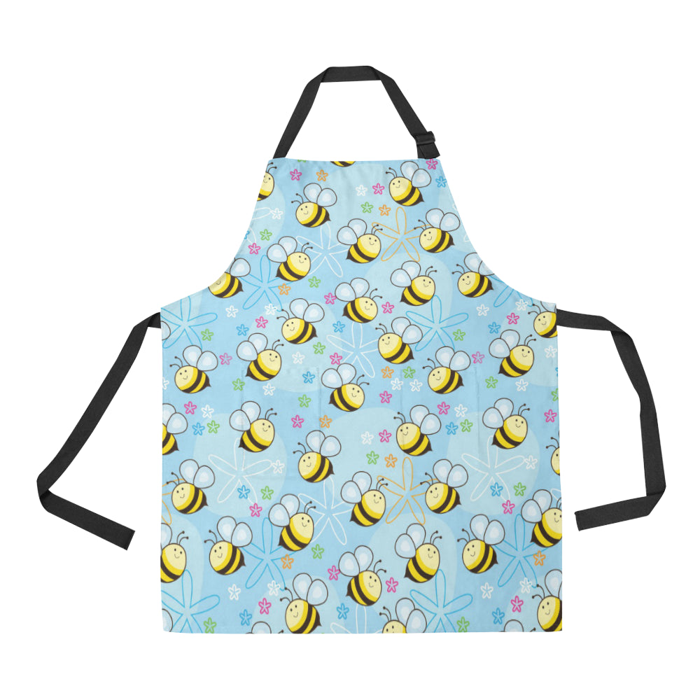 Bee Pattern Print Design BEE03 Apron with Pocket