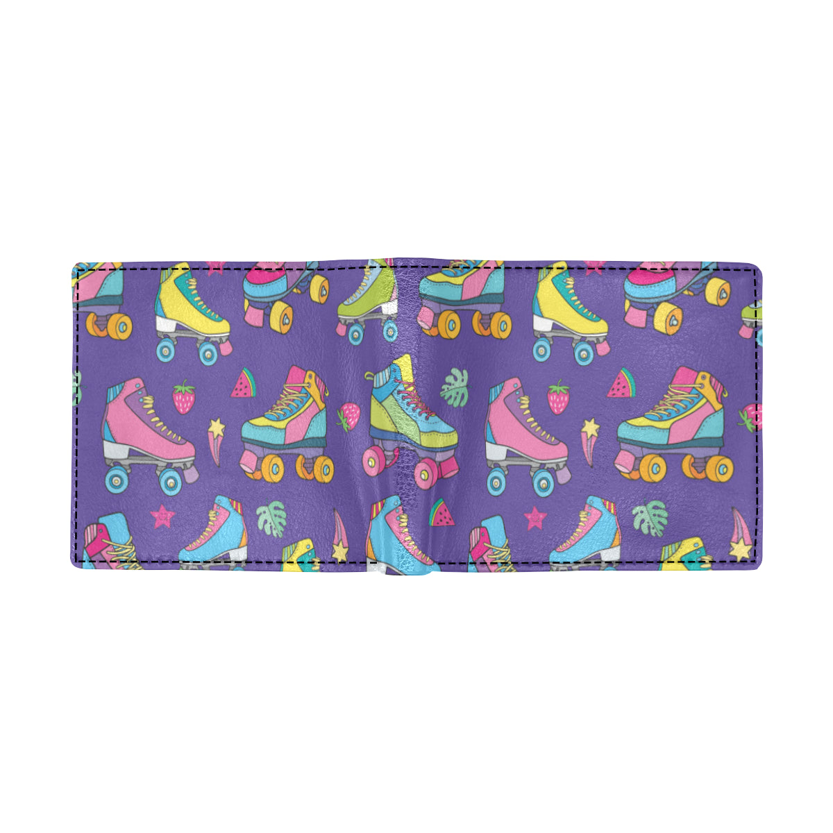 Roller skate Colorful Pattern Print Design A05 Men's ID Card Wallet