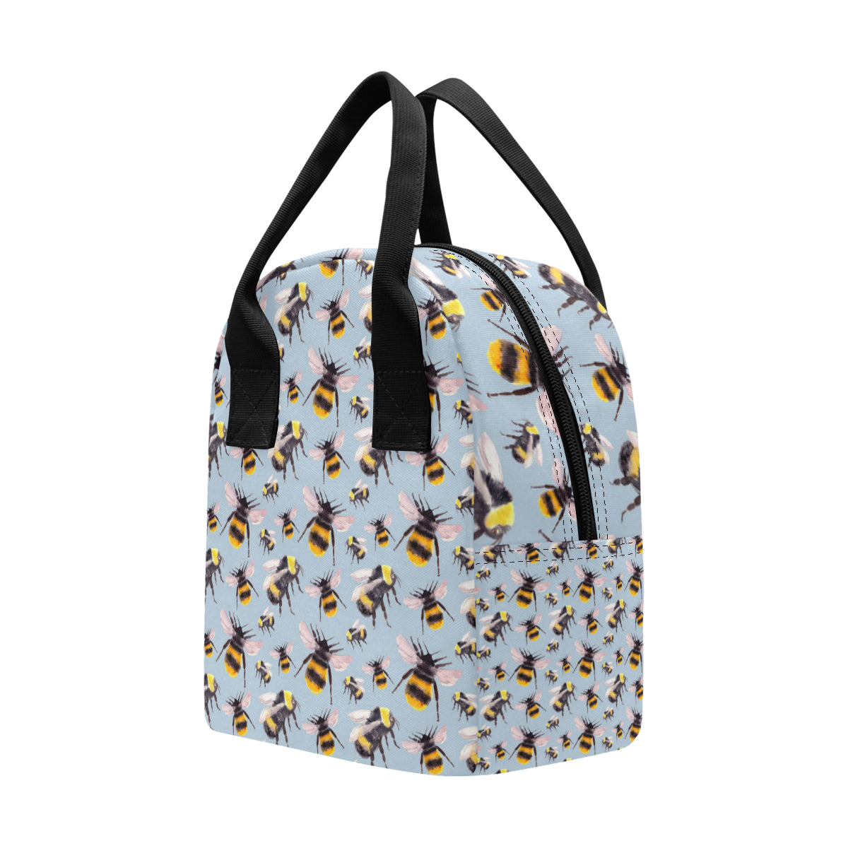 Bee Pattern Print Design BEE08 Insulated Lunch Bag