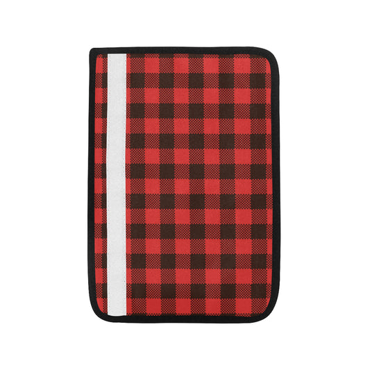 Buffalo check Red Pattern Print Design 05 Car Seat Belt Cover