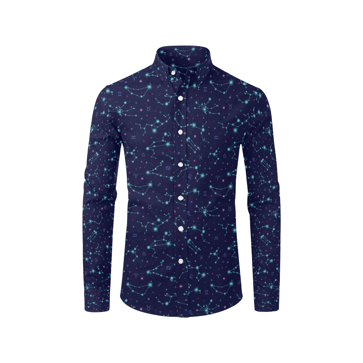 Constellation Pattern Print Design 01 Men's Long Sleeve Shirt