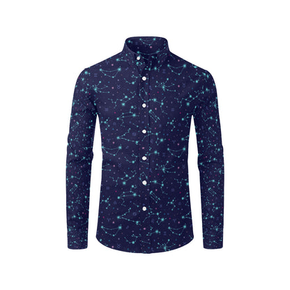 Constellation Pattern Print Design 01 Men's Long Sleeve Shirt
