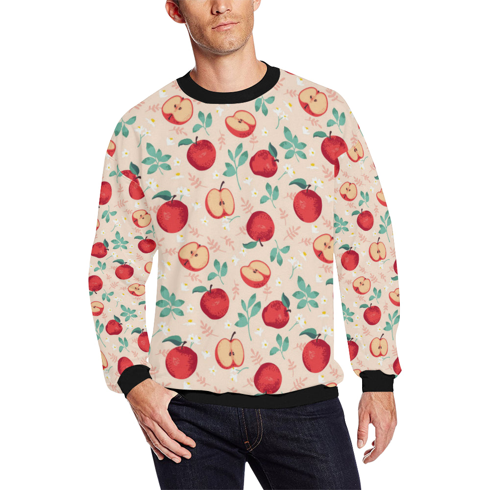 Apple Pattern Print Design AP06 Men Long Sleeve Sweatshirt