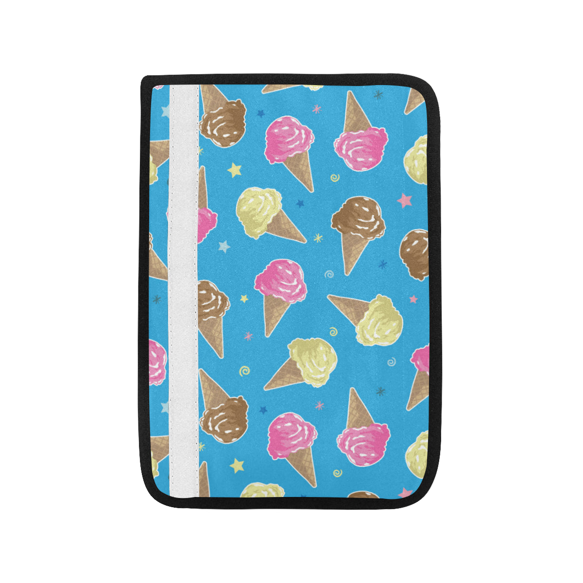 Ice Cream Pattern Print Design 01 Car Seat Belt Cover