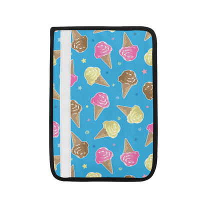 Ice Cream Pattern Print Design 01 Car Seat Belt Cover