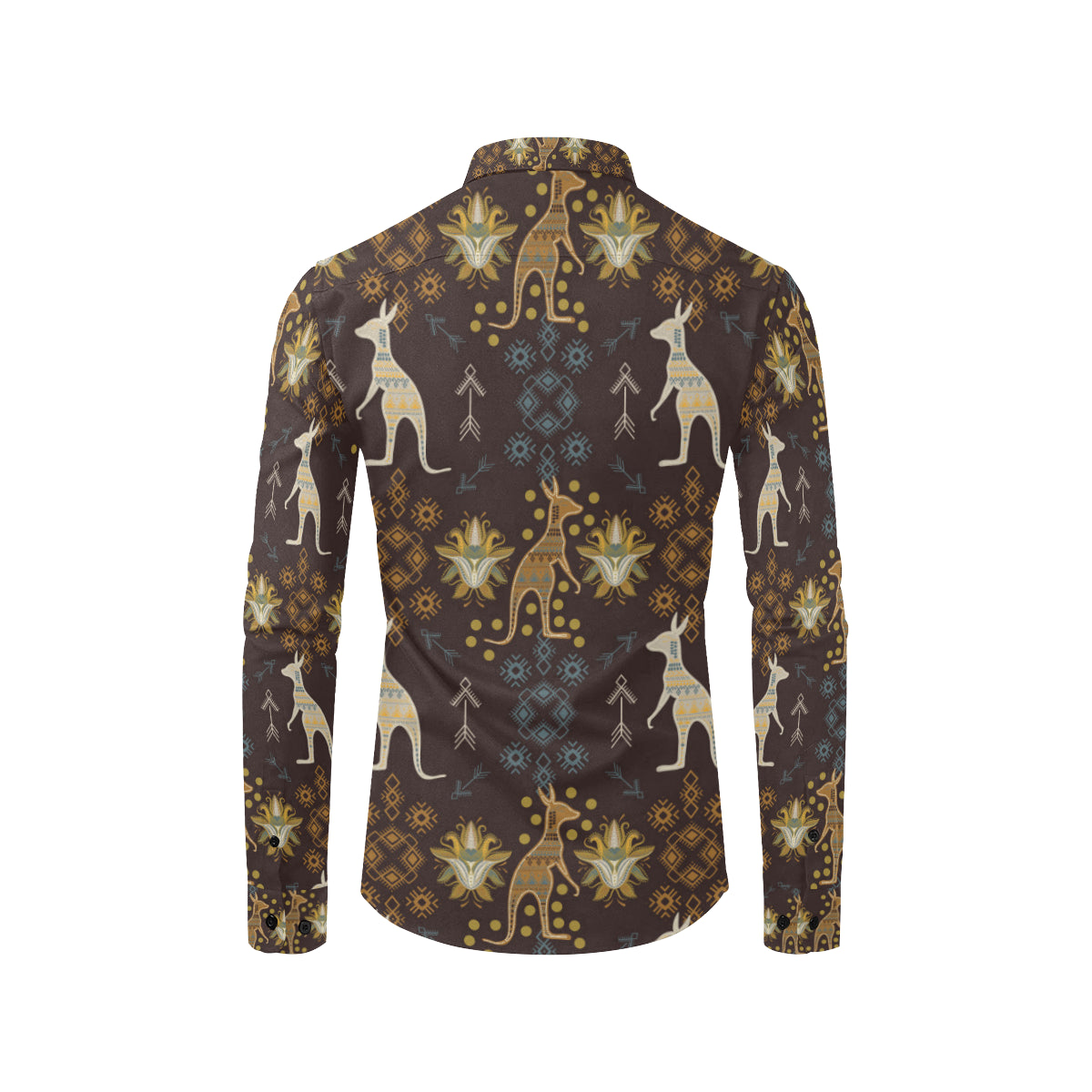 Kangaroos Pattern Print Design 03 Men's Long Sleeve Shirt