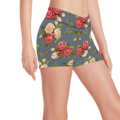 Rose Pattern Print Design RO017 Yoga Shorts