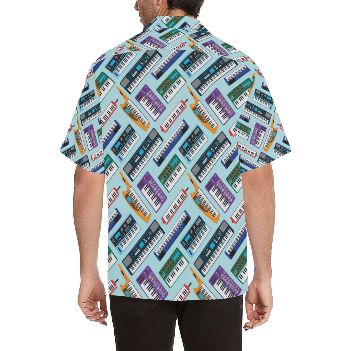 Synthesizer Pattern Print Design 02 Men's Hawaiian Shirt