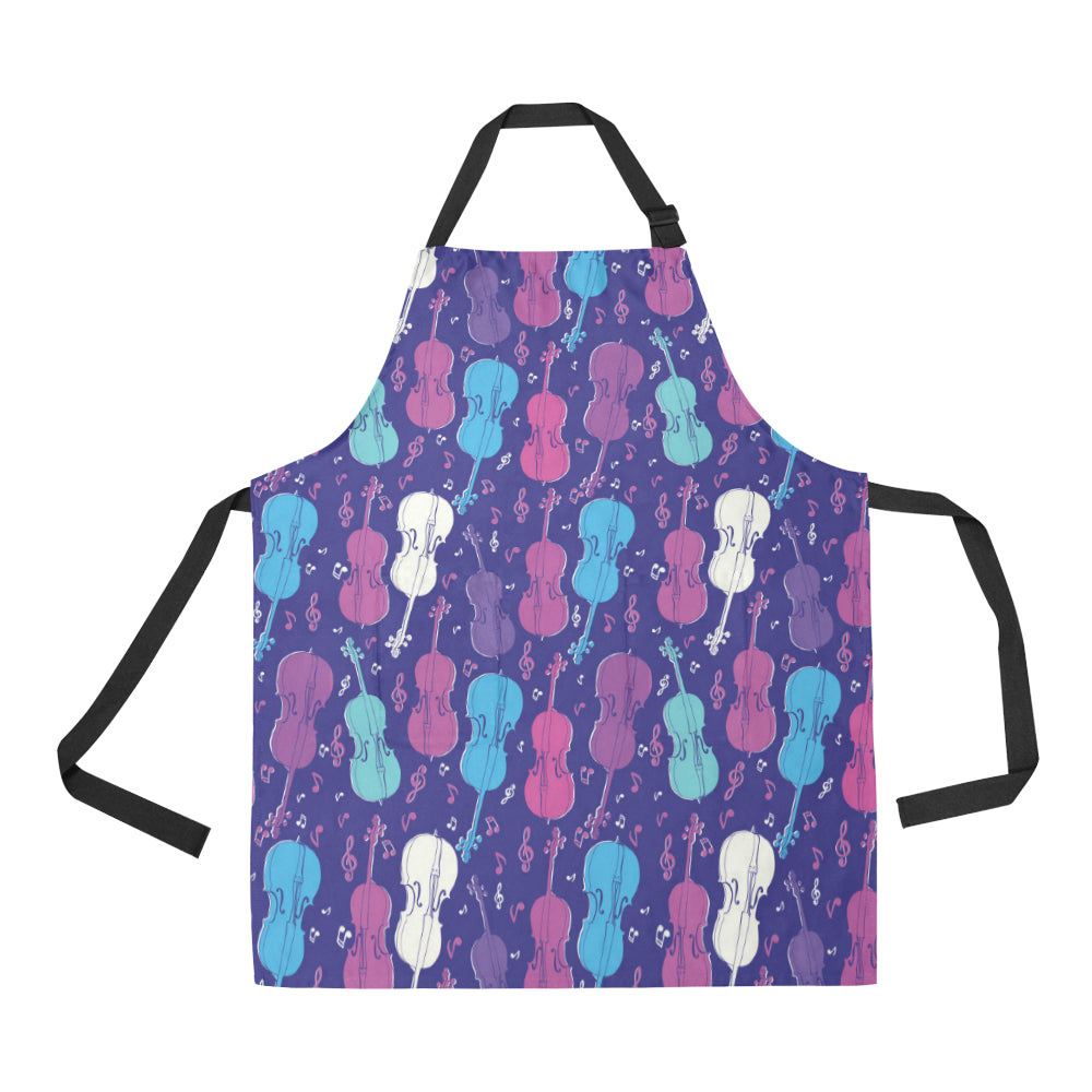 Cello Pattern Print Design 01 Apron with Pocket