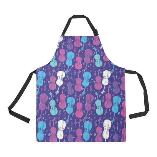 Cello Pattern Print Design 01 Apron with Pocket