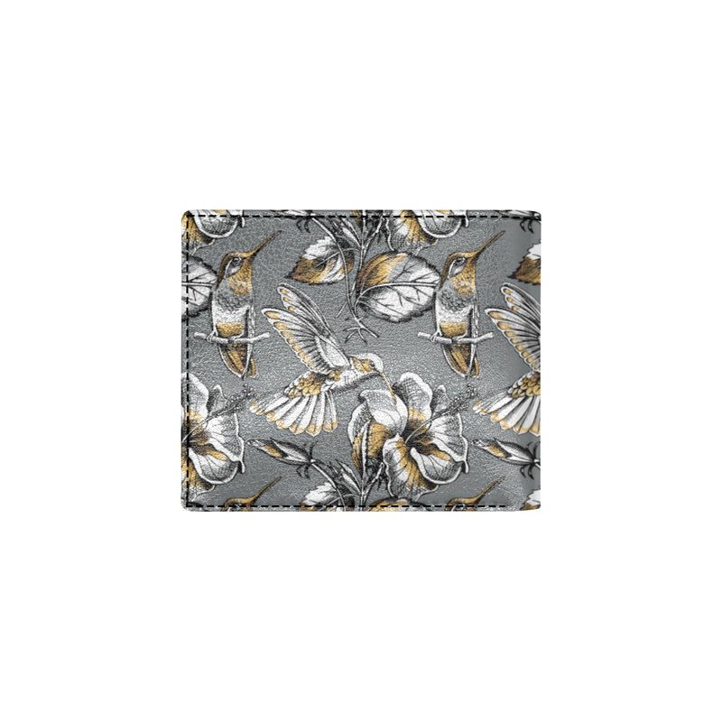 Hummingbird Pattern Print Design 02 Men's ID Card Wallet