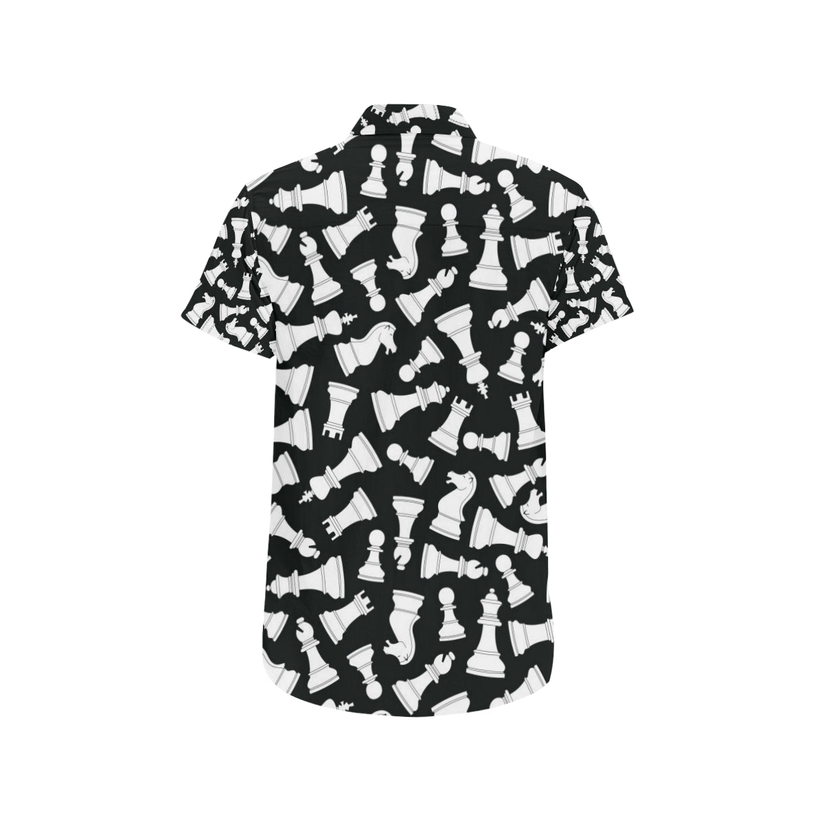 Chess Pattern Print Design 01 Men's Short Sleeve Button Up Shirt