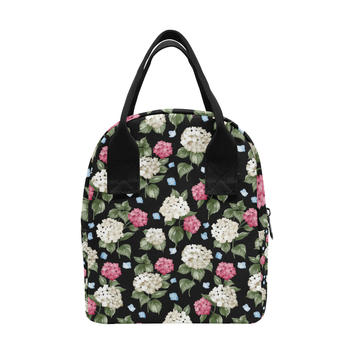 Hydrangea Pattern Print Design HD09 Insulated Lunch Bag