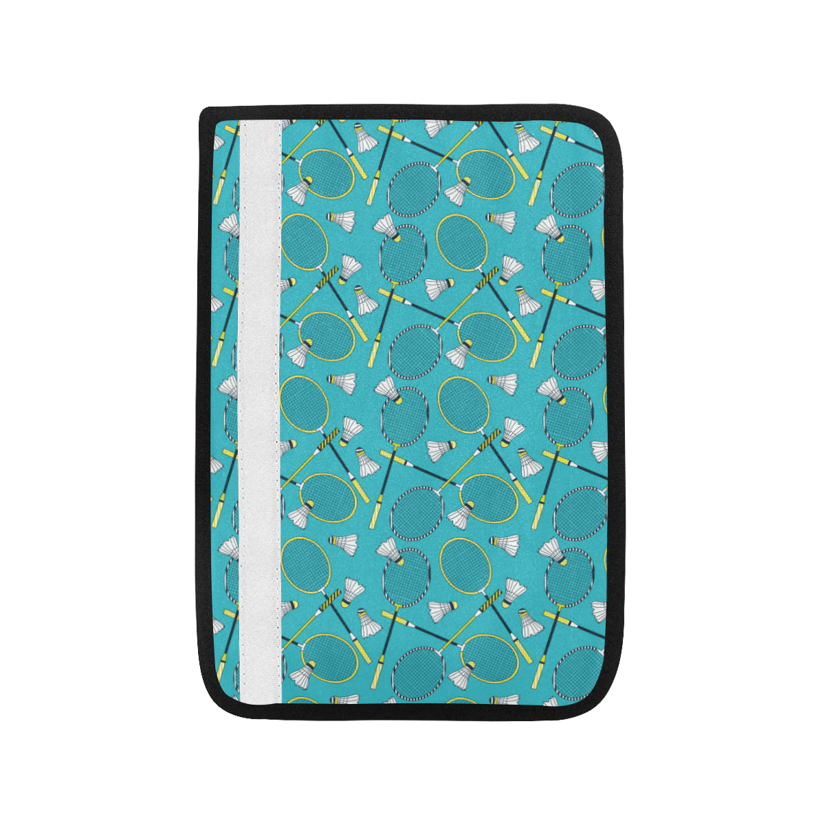 Badminton Pattern Print Design 06 Car Seat Belt Cover