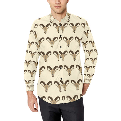 Goat Pattern Print Design 01 Men's Long Sleeve Shirt