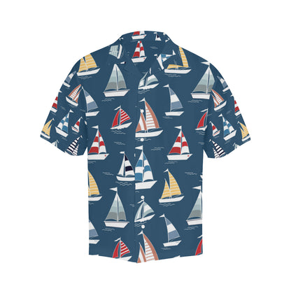Sailing Ships Pattern Print Design A04 Men's Hawaiian Shirt