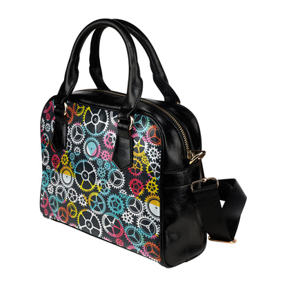 Mechanic Pattern Print Design 02 Shoulder Handbag