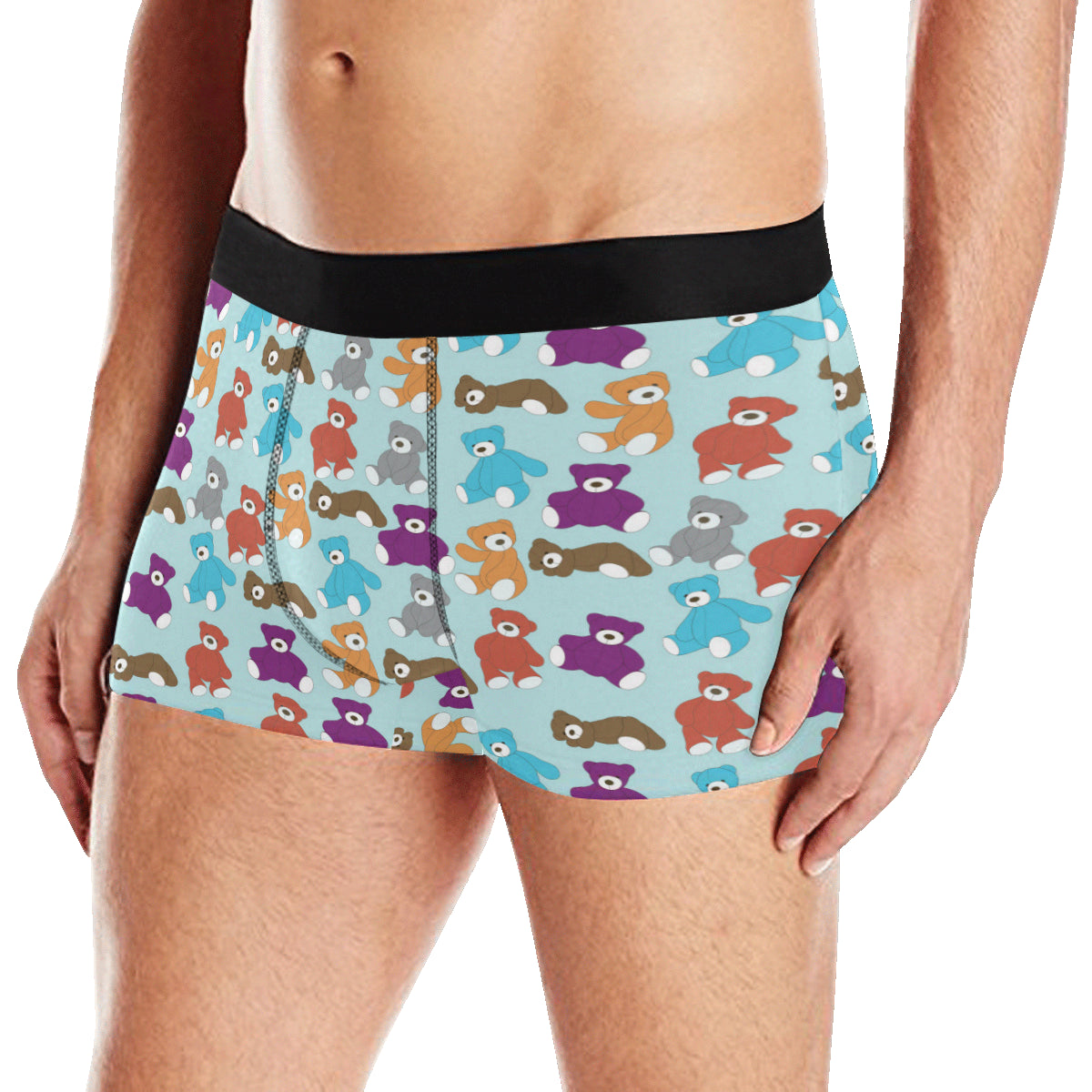 Bear Cute Pattern Print Design 03 Men's Boxer Briefs