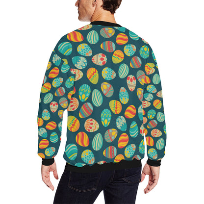 Easter Eggs Pattern Print Design RB09 Men Long Sleeve Sweatshirt
