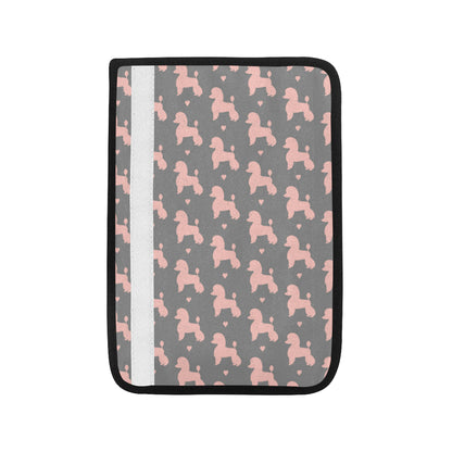 Poodle Pattern Print Design A02 Car Seat Belt Cover