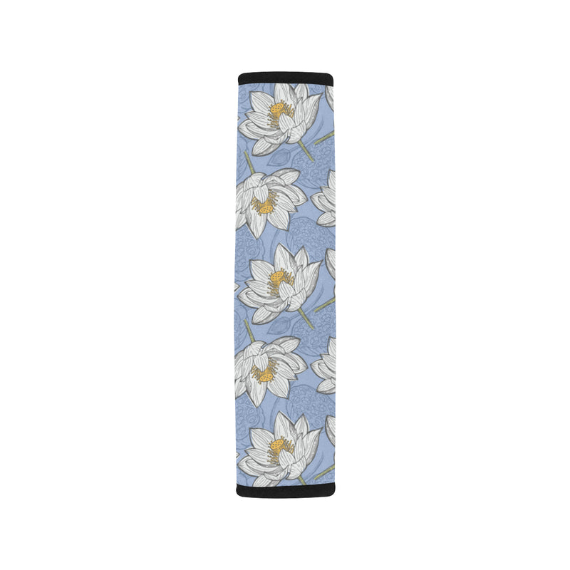 Lotus Pattern Print Design 04 Car Seat Belt Cover