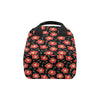 Red Hibiscus Pattern Print Design HB021 Insulated Lunch Bag