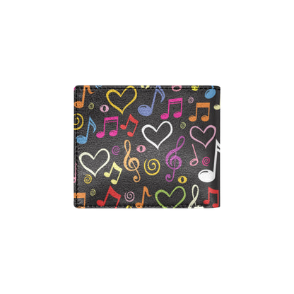 Music note Pattern Print Design A01 Men's ID Card Wallet
