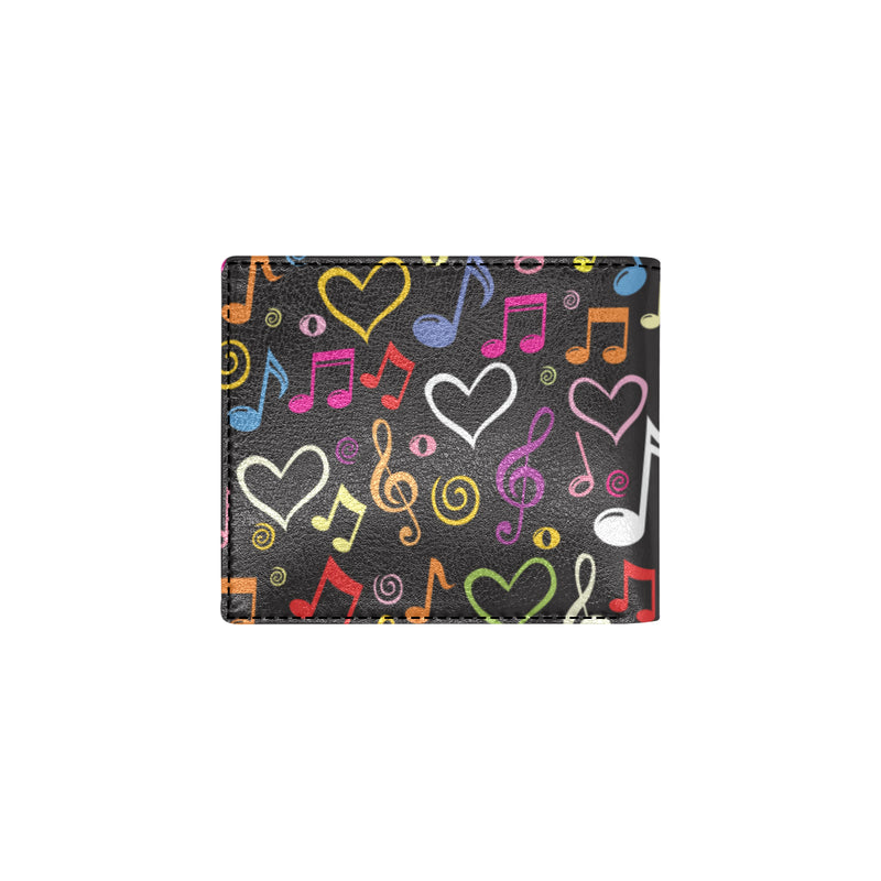 Music note Pattern Print Design A01 Men's ID Card Wallet