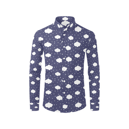 Cloud  Pattern Print Design 03 Men's Long Sleeve Shirt