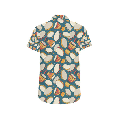 Tambourine Pattern Print Design 01 Men's Short Sleeve Button Up Shirt