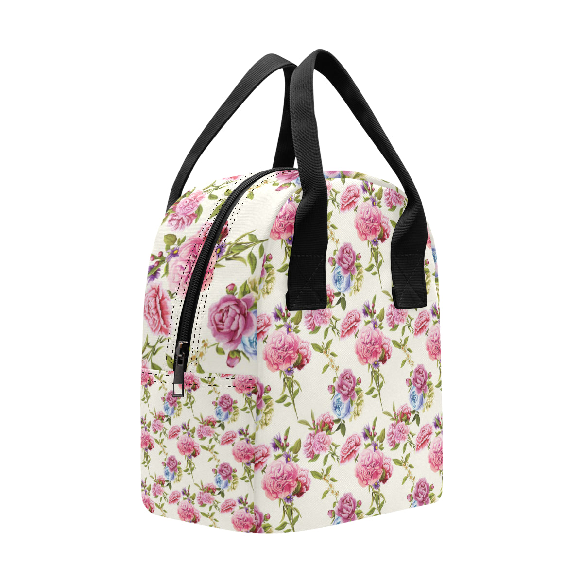 Carnations Pattern Print Design CN02 Insulated Lunch Bag