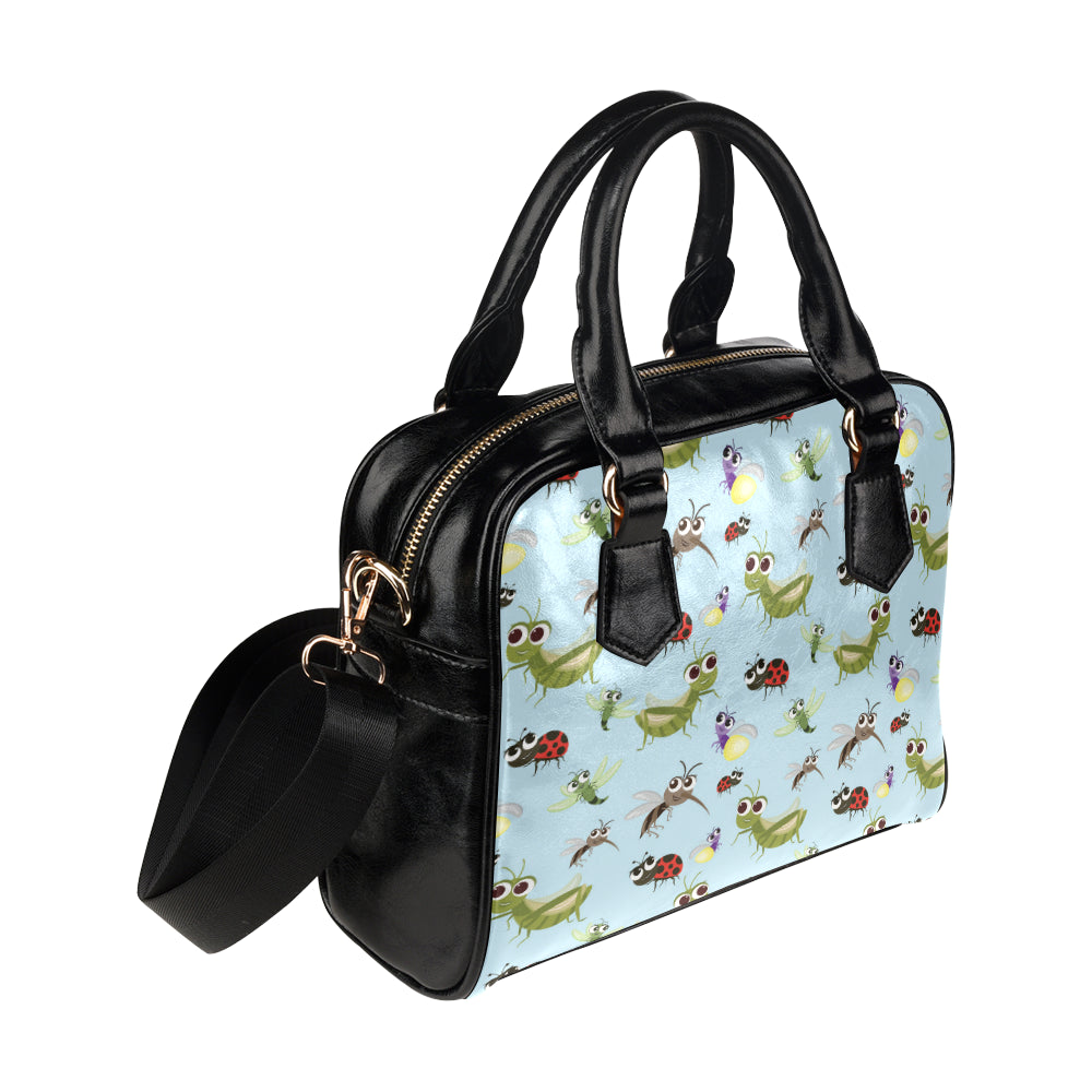 Ladybug Pattern Print Design 01 Shoulder Handbag