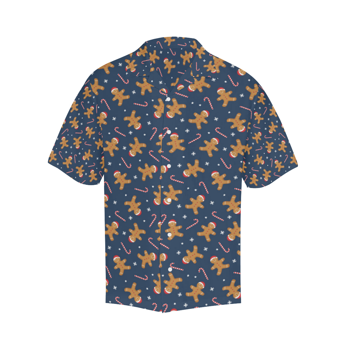 Gingerbread Pattern Print Design 01 Men's Hawaiian Shirt