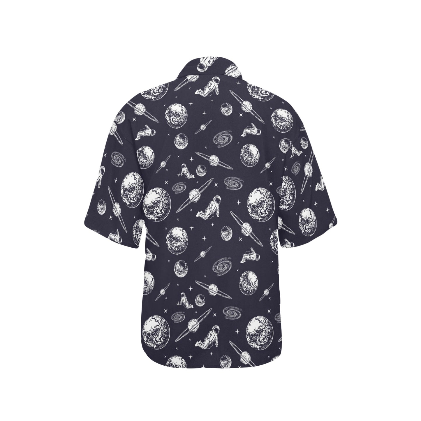 Space Astronaut Print Design LKS302 Women's Hawaiian Shirt