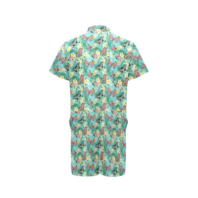 Butterfly Pattern Print Design 09 Men's Romper