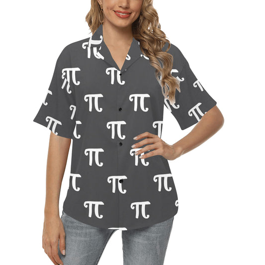 Pi Day Pattern Print Design A01 Women's Hawaiian Shirt